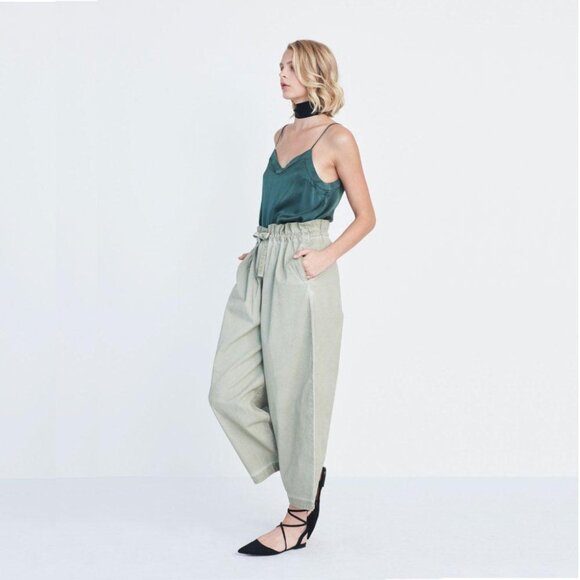 Siizu emerald green silk cami top, M, NWT - Picture 2 of 7